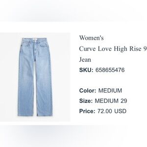 Women's Curve Love High Rise Jeans - Medium Blue